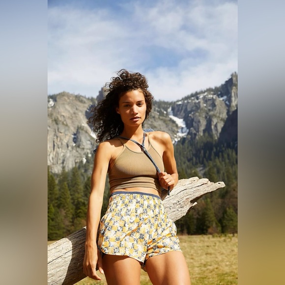 FP Movement The Way Home printed shorts floral check M - Picture 4 of 12